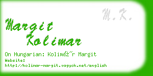 margit kolimar business card